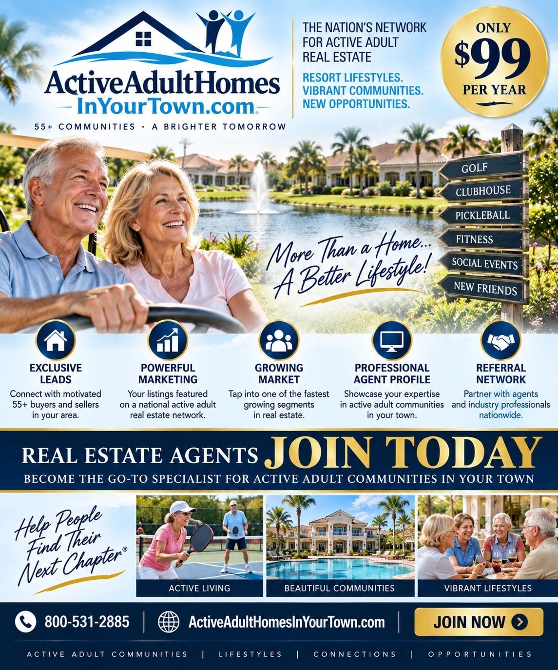 ActiveAdultHomesInYourTown.com — Real estate agents join today